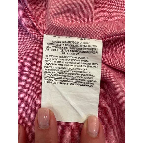 Vans Men’s Collared Short-sleeved Button Up Red Shirt. Size medium. - Picture 7 of 7